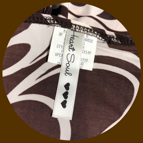 heart Soul Brown and Cream Print Dress - Picture 6 of 7